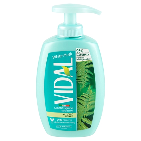Vidal White Musk Sapone Liquido Muschio Bianco 300 ml